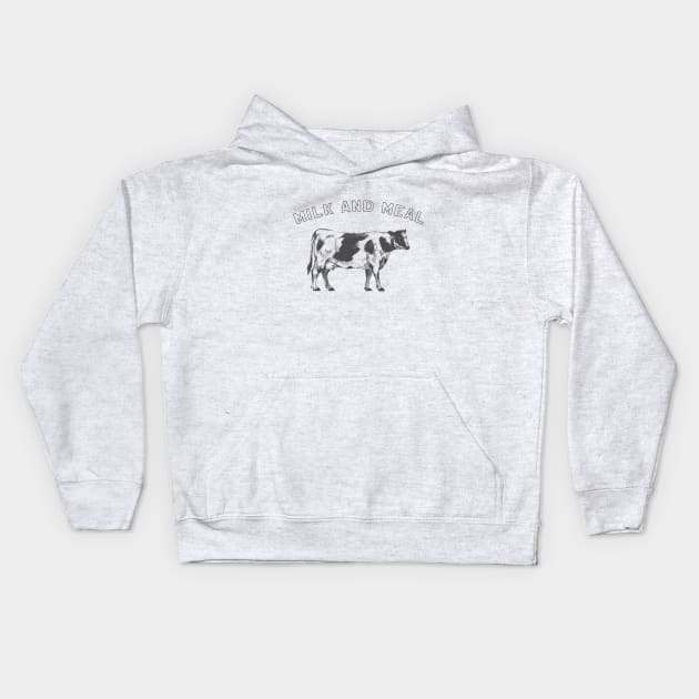 milk and meal Kids Hoodie by GS